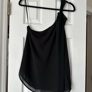 Elegant Black One-Shoulder Dress